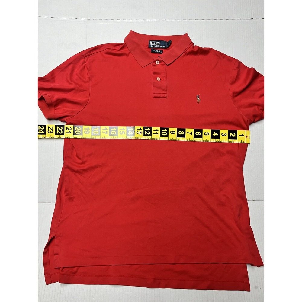Vintage Polo Ralph Lauren Shirt Men's Large‎ Flesh Pony Golf Casual Preppy Red - Picture 2 of 10